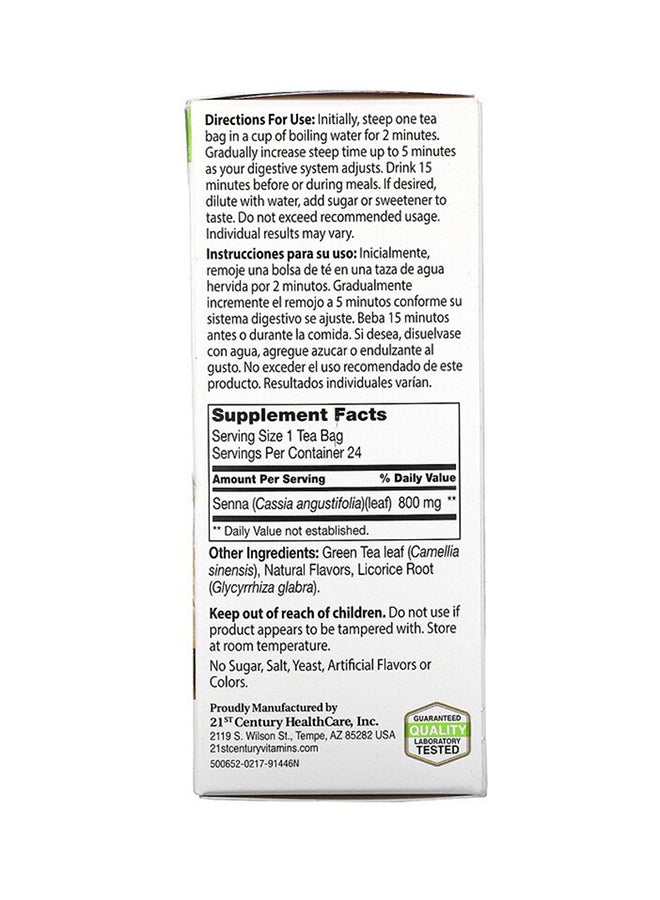 القرن الحادي والعشرون أكياس شاي التخسيس بالليمون والليمون - 24 قطعة، 1.7 أونصة (48 جم) - Image 2